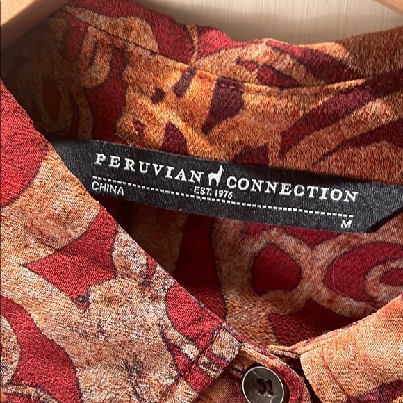 Peruvian Connection sheer gorgeous blouse.   Never worn. - Picture 3 of 5